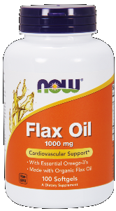 Organic Flax Oil (250 softgels 1000 mg) NOW Foods